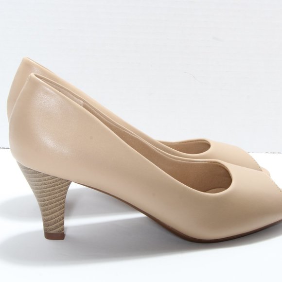 NorthStyle Tan Open Toe Pumps Size 8.5 EU 39 - Picture 6 of 10